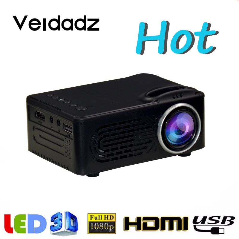 VEIDADZ Mini LED Projector RD 814 Supports 1080P HD 400 Lumens With Multi-Interface USB AV TF House Media Player 320x240 Pixels |