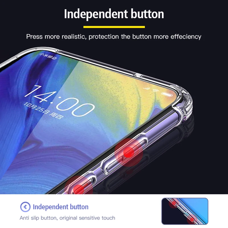 Противоударный силиконовый чехол для телефона Redmi Note 7 5 6 Pro мягкий прозрачный