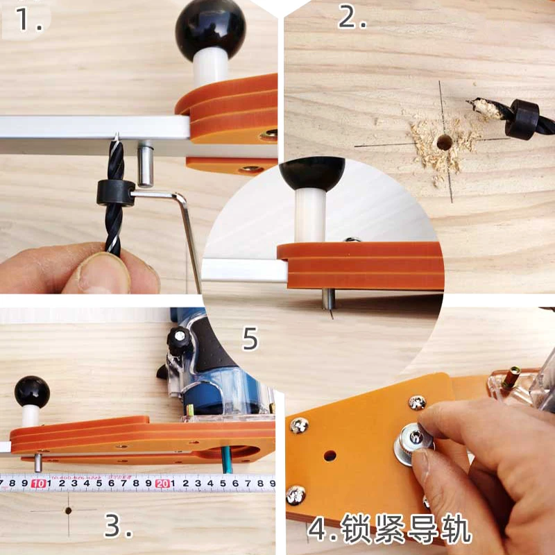 

Circle Cutting Jig For Makita Electric Hand Trimmer Wood Router Milling Circle Trimming Machine Balance Board With 26/60cm Track