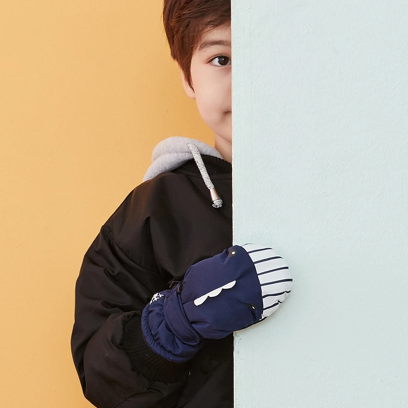 Перчатки для мальчиков и девочек зимние варежки теплые без пальцев Детские