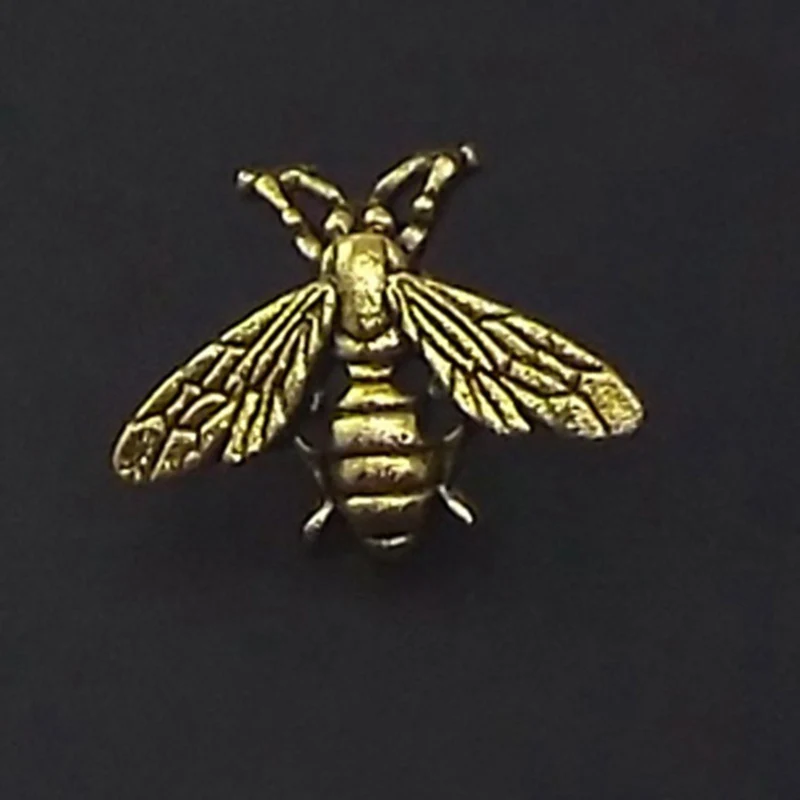 Милые животные пчелы брошь Античный стиль металла мед Броши с насекомыми для