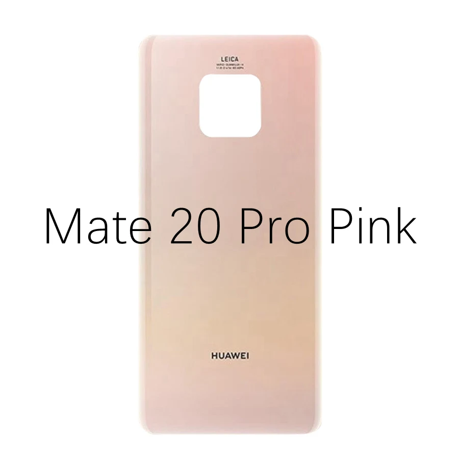 Для huawei mate 20 Pro крышка для батареи Задняя стеклянная панель Задняя Дверь Корпус чехол для huawei mate 20 Lite Крышка для батареи mate 20 окно - Цвет: Mate20 Pro Pink