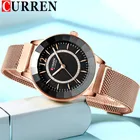 Часы CURREN женские наручные водонепроницаемые, брендовые роскошные золотистые модные с сетчатым браслетом из нержавеющей стали, 9066