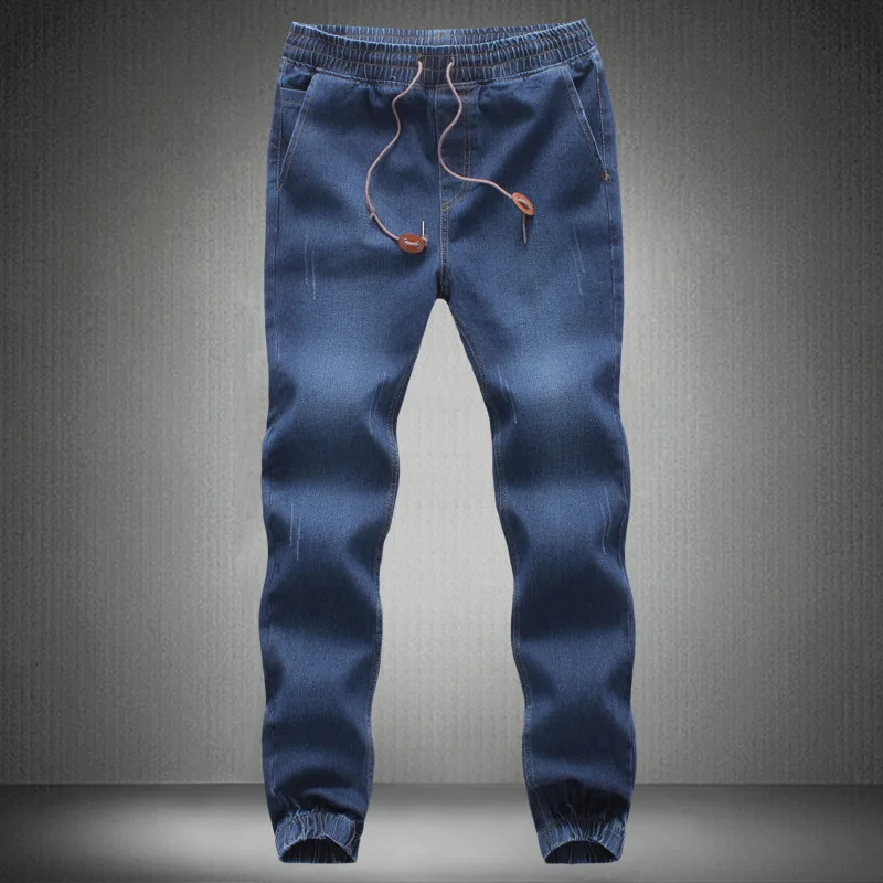 

Ripped Blue Denim Cropped Trousers Mens Pants Elastic Trousers 2020 Plus Size Feet Pants Sweatpants Outdoor Men Fashion Trousers
