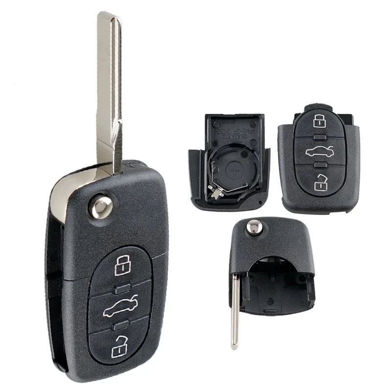 Чехол для автомобильных ключей с 3 кнопками Сменный лезвием HAA откидной складной