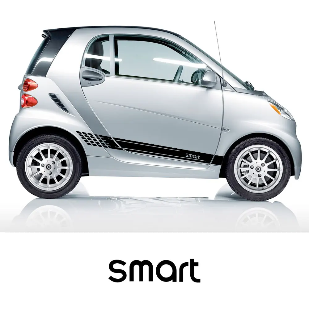 Наклейки на дверь автомобиля боковую юбку полосы наклейки для Smart 451 453 Fortwo Forfour