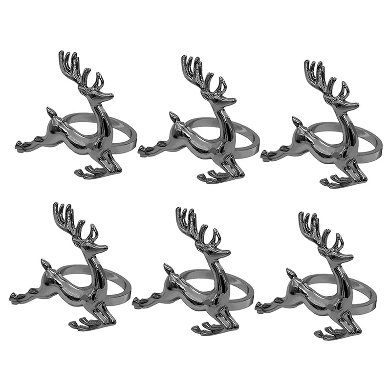 

Deer Napkin Alloy Napkin Buckle Serviette Holder Wedding Party Napkin Ring Napkin Holder Desktop Decoration
