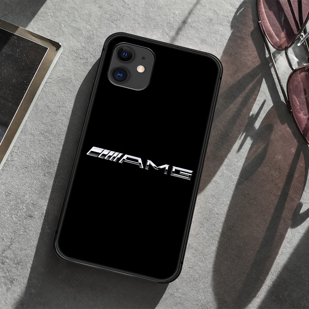 

Mercedes Benz Amges Car Phone Case Cover Hull For iphone 5 5s se 2020 6 6s 7 8 12 mini plus X XS XR 11 PRO MAX black Shell Trend