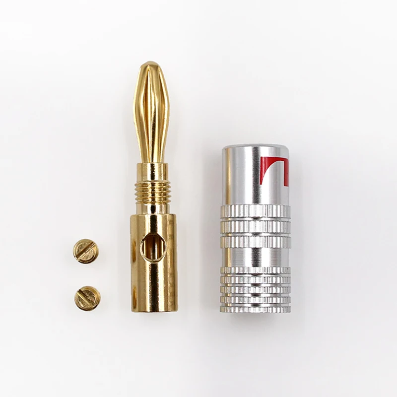 4 мм разъем типа банан аудио динамик Amp позолоченный медный звуковой рожковый