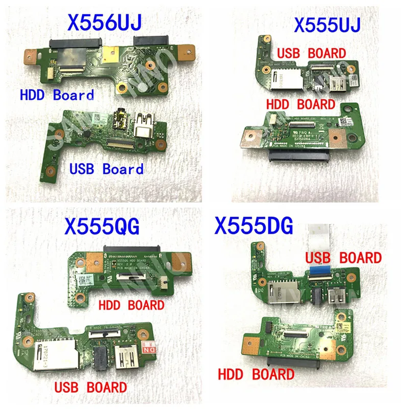 

For Asus X555DG X555D X555QG X555Q X555YI X556U X556UJ X556UV X555U X555UJ HDD BOARD Hard Disk Drive USB Board IO AUDIO CARD