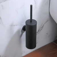 bathroom toilet brush holder matt black 304 stainless steel toilet brush wall mounted for bathroom storage and organization