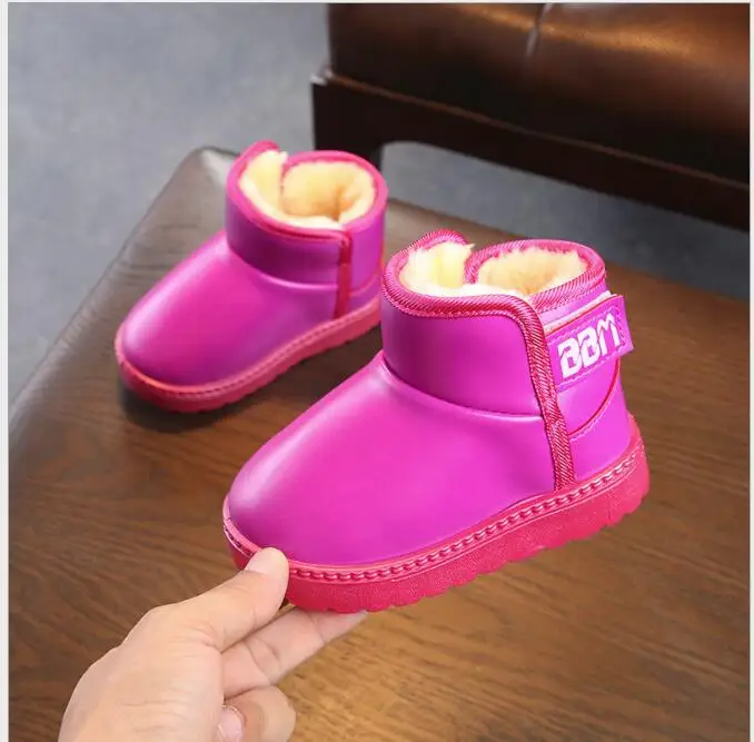 Кожа Детские ботинки обувь для мальчиков и девочек модная мягкая подошва детские