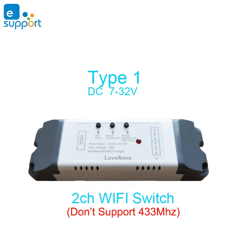 2ch DC 7-32V EWeLink Интеллектуальный переключатель Wi-Fi 2 канала реле умный дом Wi-Fi модуль DC5V 12V 24V 32V 220v моторчик для занавесок переключатель с автофиксацией/шаговым управлением с автоматической блокировкой - Цвет: 2ch DC 7-32V