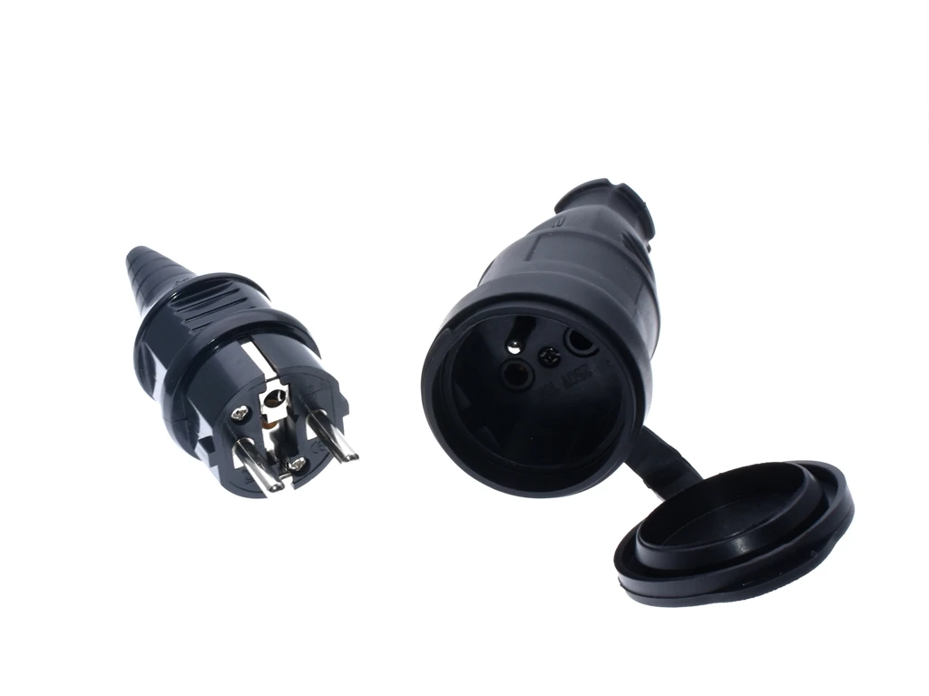 Французская Водонепроницаемая электрическая резиновая вилка и розетка IP44 220 250 В