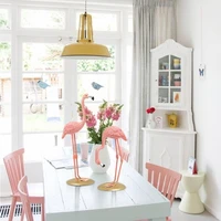 high quality elegant pink flamingo resin ornament for home decoration living room tabletop desktop artificial wedding home decor