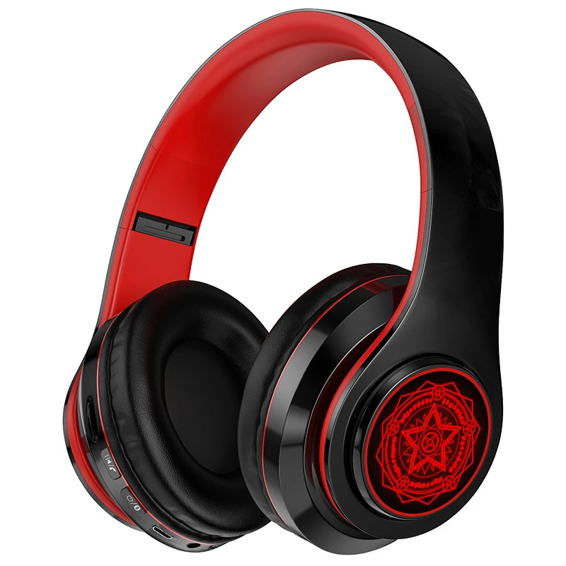 

Wireless Earphone Bluetooth-compatible Headphone Adjustable Headset Heavy Bass Phone Computer General Motion Folding For Music