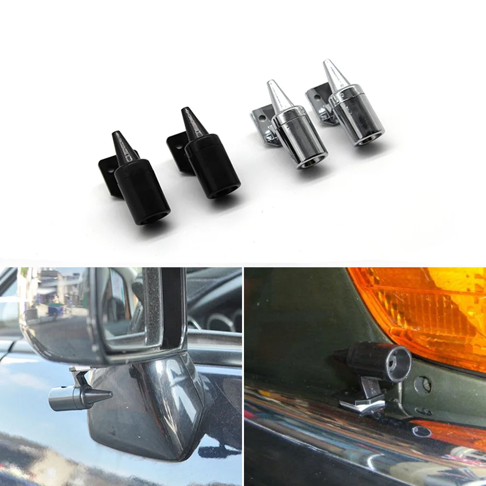 

2Pcs Ultrasonic Animal Saving Wind Whistle Cars Motorcycle Deer Warning Repeller Black Whistles warn deer up to 1/4 mile away