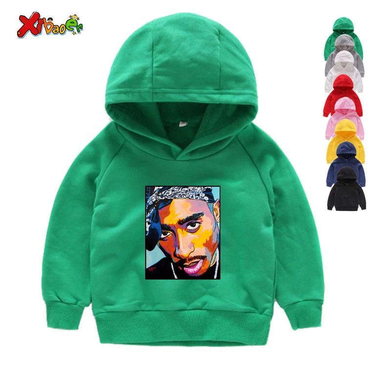 Толстовки с капюшоном; модная детская одежда в стиле хип-хоп; Swag; забавные толстовки и свитшоты; одежда с Тупаком Амару шакуром; Повседневная футболка для мальчиков и девочек - Цвет: Kids Hoodies