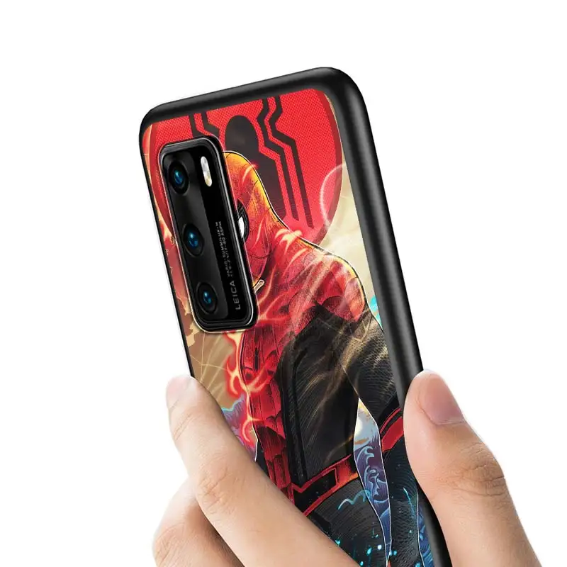 hero spiderman marvel for huawei p20 p30 p40 5g p50 p10 pro lite e plus p9 p8 lite mini silicone soft black phone case free global shipping