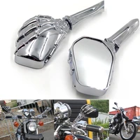 chromeblack motorcycle parts skull skeleton mirrors for honda cbr600rr1000rr 2001 2012 suzuki gsxr 6007501000 hayabusa