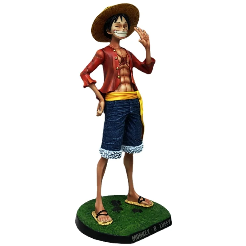 

Anime Figure One Piece Smiling Face Luffy Action Figure Model Oversized Ornaments Toys for Boys Girls Gift