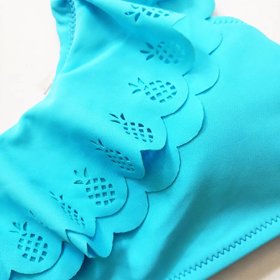 Купальный костюм для маленьких девочек с ананасовым принтом купальный открытым