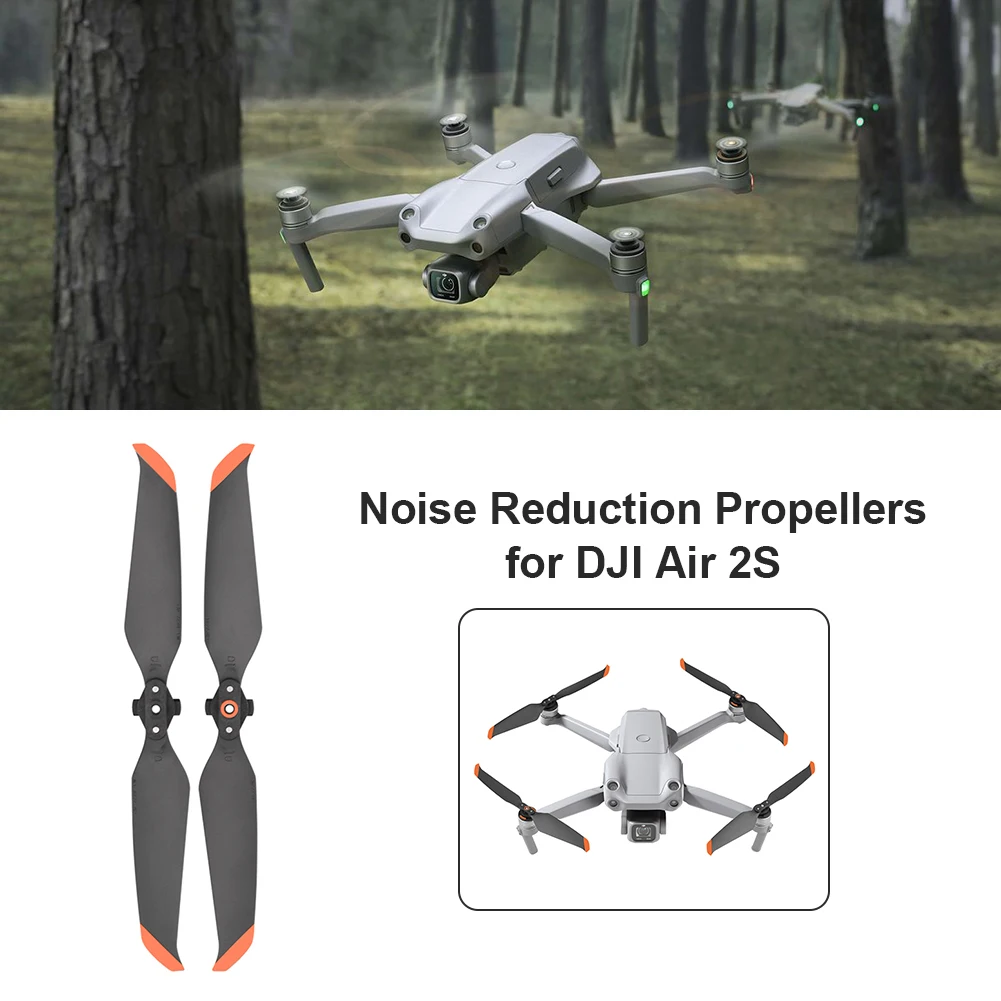 

Быстросъемные пропеллеры, низкошумные лопасти для дрона для DJI Air 2S, реквизиты для шумоподавления, запасные части, 1/2/4 пар