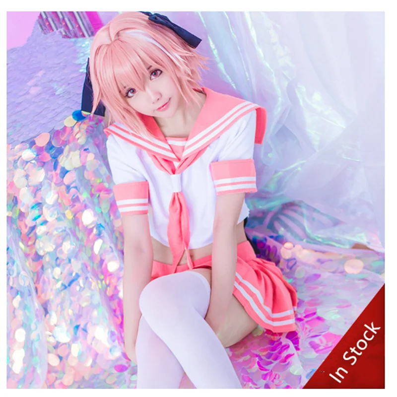 Fate/Grand Order Fate Apocrypha Rider Astolfo Cosplay JK школьная форма матросский костюм женский модный