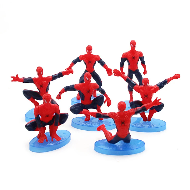 Экшн фигурка Супергероя человека паука из ПВХ 7 шт./компл.|Воздушные шары и