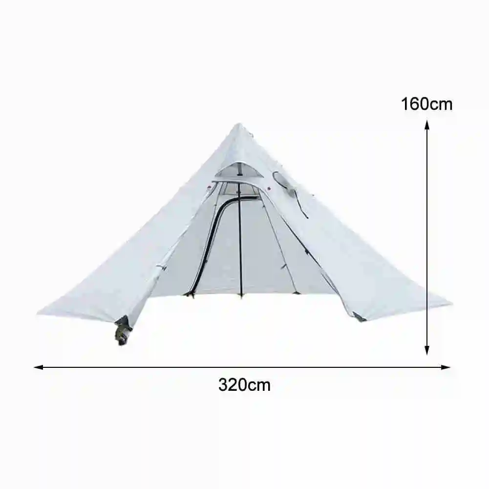 

Outdoor Octagonal Tent Super Light Open Camping Chimney Firewood Great Pyramid Camping Hiking Tent