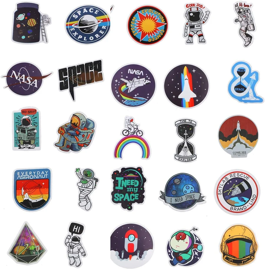 50 шт. наклейки на чемодан скейтборд ноутбук холодильник телефон|Канцелярские