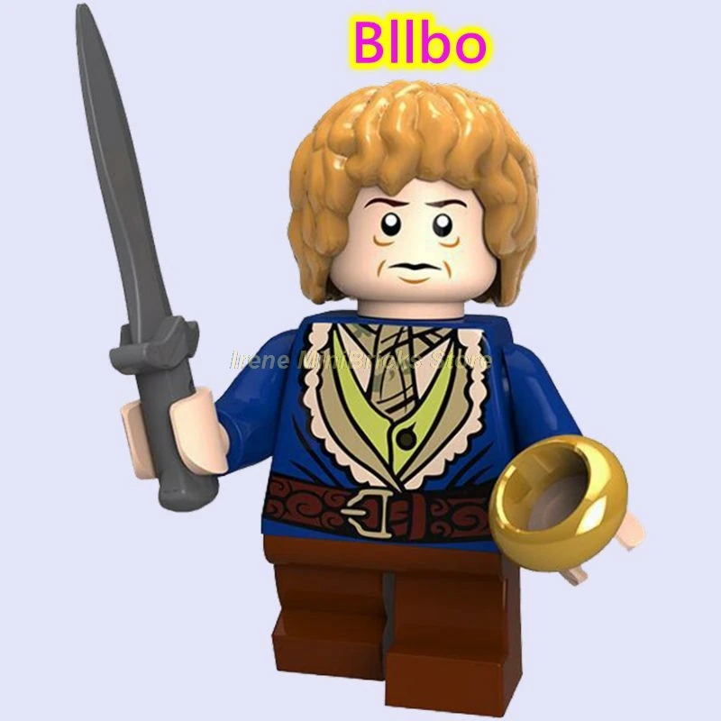 Bllbo Хоббит Властелин колец Bllbo Aragorn Orcs Bard eowin Ringwraith Gandalf подарки на день рождения строительные блоки игрушки для детей - Цвет: Bllbo