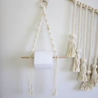 Nordic Туалет дозатор держателя для бумаги ручной гобелены макраме настенный Ванная комната Полотенца стеллаж для выставки товаров украшения Для ванной комнаты