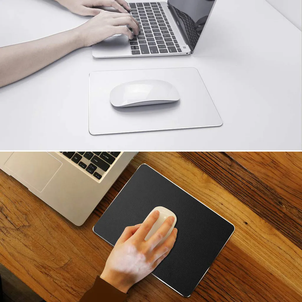 Ouhaobin Metal Aluminum Large Mouse Pad with Wrist Rest Gaming Mousepads Office Mats Silver Laptop Mousemats for office | Компьютеры и