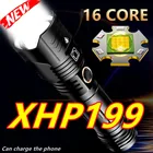 XHP199 самый мощный фонарик XHP70.2 USB Перезаряжаемый светодиодный фонарик с зумом супер яркий Тактический светильник онарик с батареей 2665018650