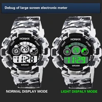 mens camouflage led watch outdoor electronic wrist watches waterproof swimming military digital watch clock male