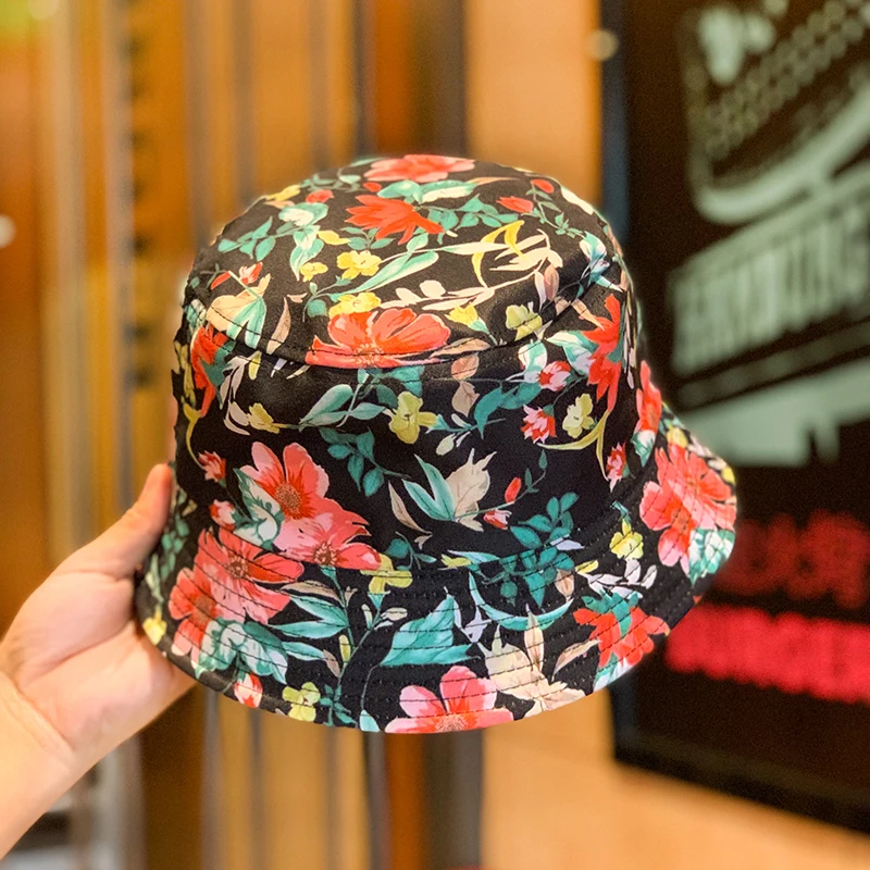 

Fisherman's Hat Women's Retro flower Beijing opera facial makeup Chinese style hat summer printing sunscreen sun hat versatile