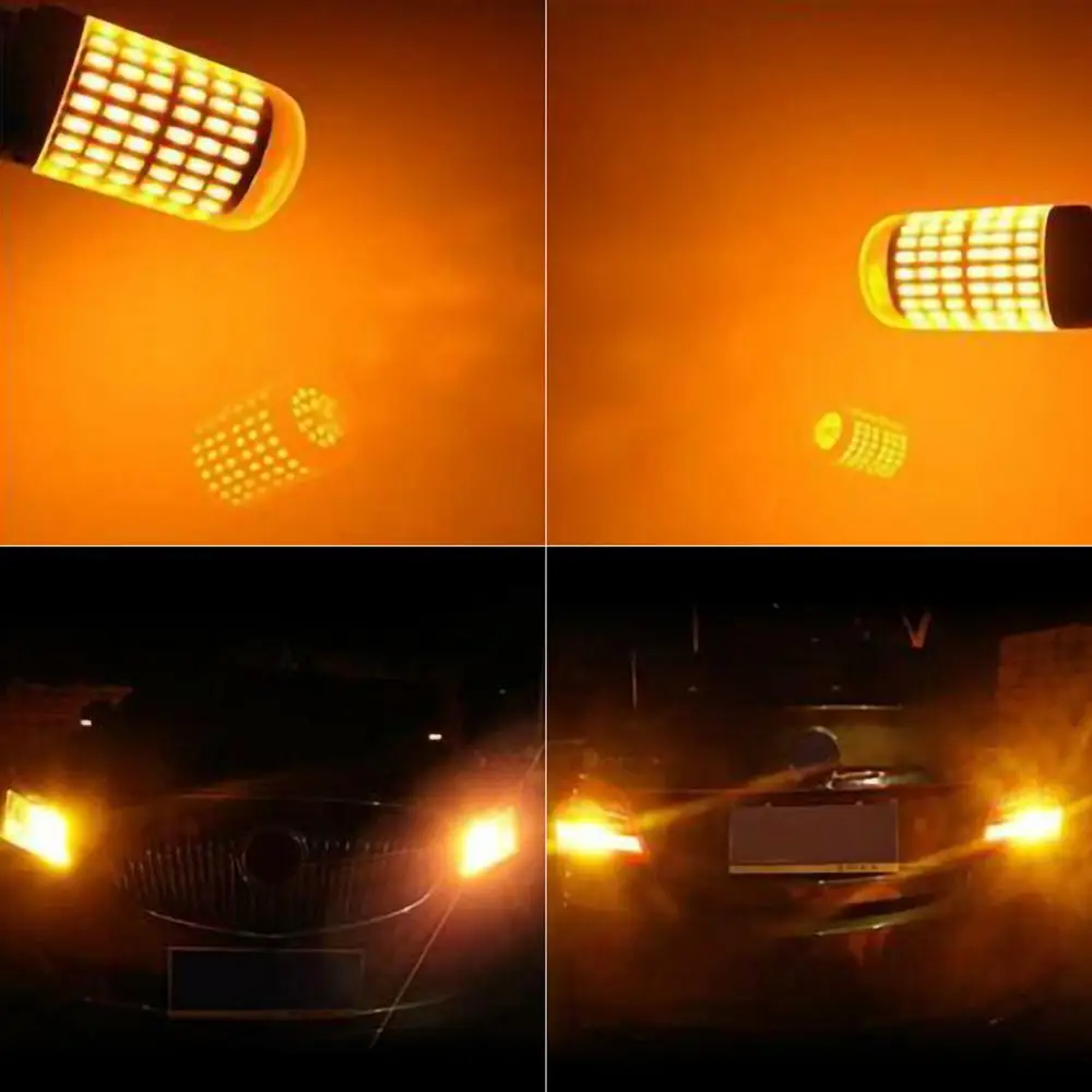 Новинка 3014 года светодиодсветодиодный лампы 144smd CanBus 1156 BAU15S PY21W T20 светодиодные 3000K