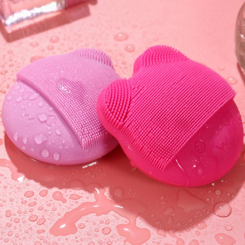 Очищающая щетка для лица с зеркалом массажер против морщин силиконовая глубокой