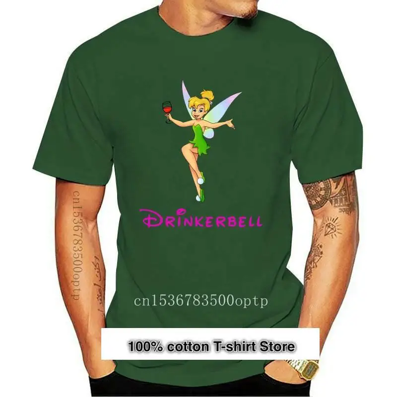 Drinkerbell-Camiseta de Fitness para hombre y mujer, prenda de vestir Unisex, bonita, con Tinkerbell, para beber vino, regalo