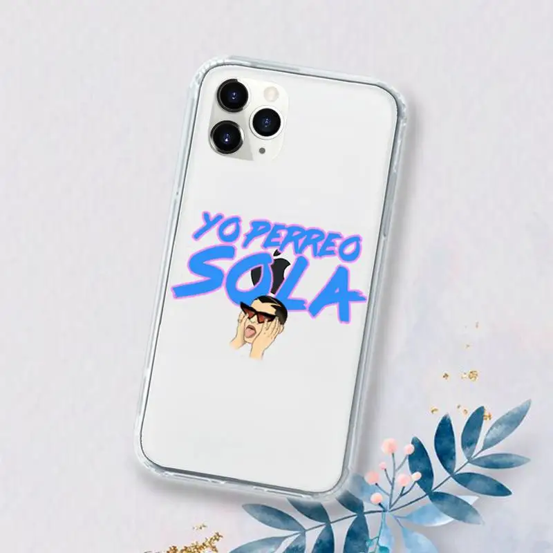 

Yo Perreo Sola Bad Bunny Maluma Phone Case Transparent for iPhone 11 12 mini pro XS MAX 8 7 6 6S Plus X 5S SE 2020 XR