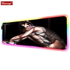 Коврик для мыши Tifa Lockhart со светодиодной подсветкой, RGB, цветной, аниме, Xxl, игровые настольные коврики, компьютерный ПК, настольные коврики, коврик для мыши, 900x400 см