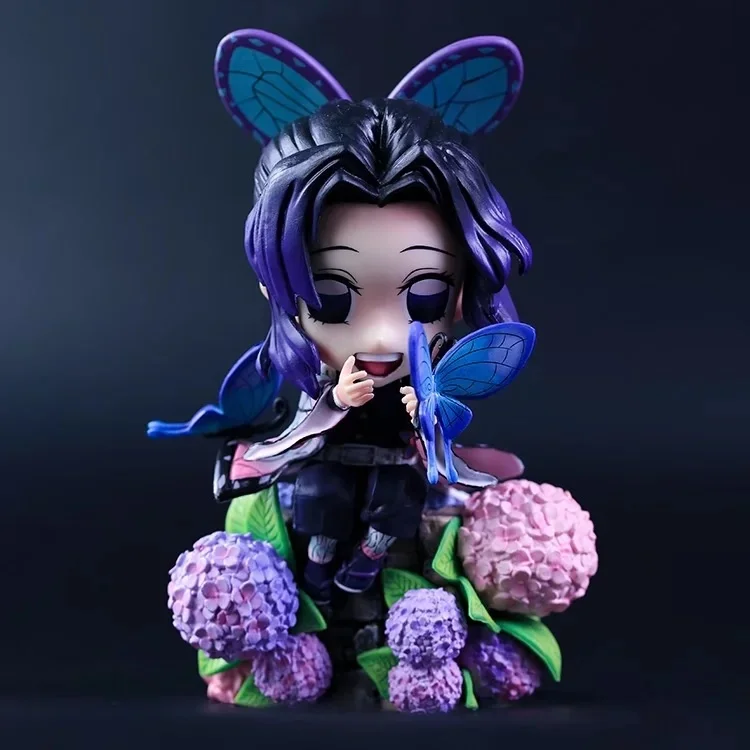 

Anime Demon Slayer SD Q Version Kochou Shinobu Scene Modeling Decoration Boxed Figure Height about 16CM