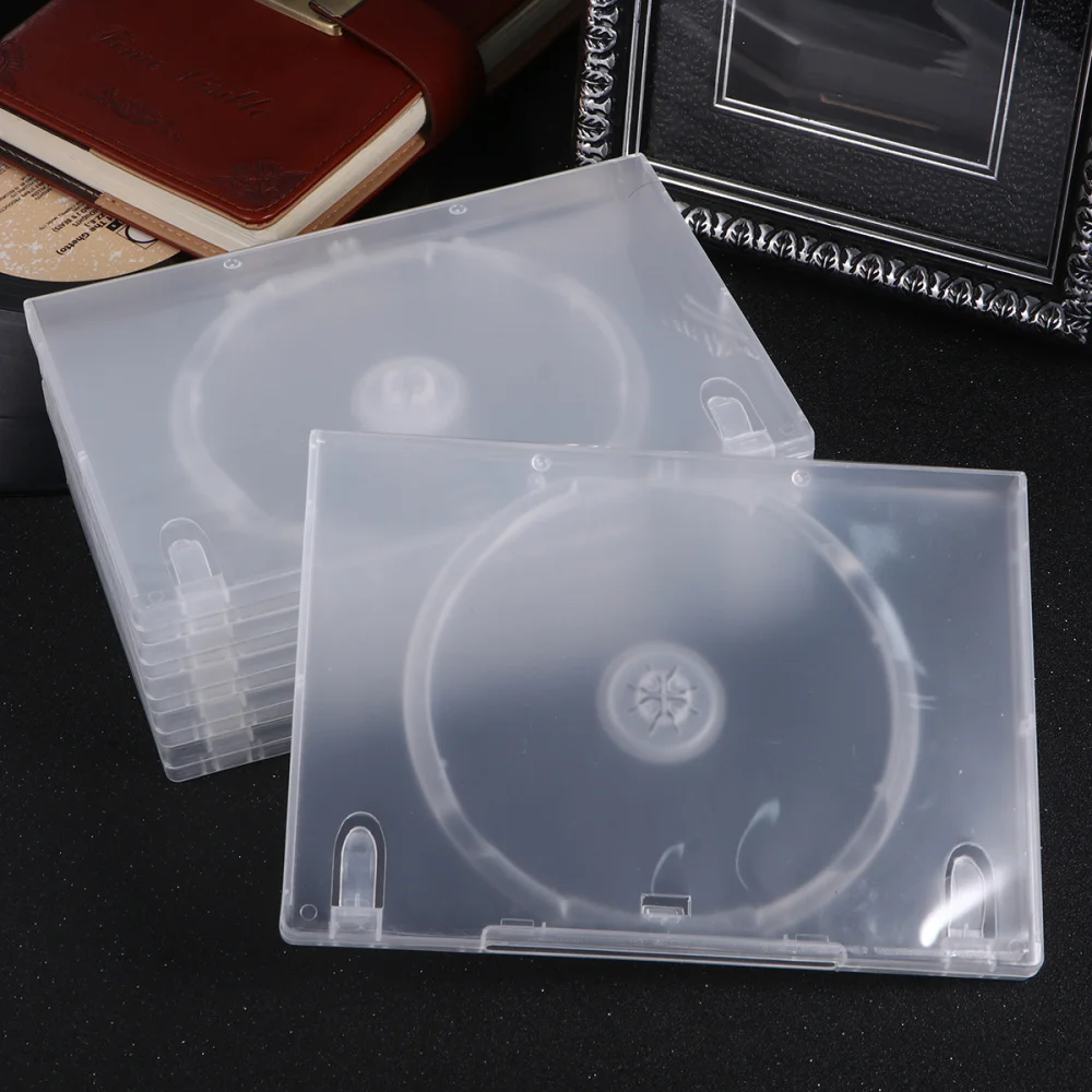 

6PCS Storage Box Transparent Case Package Portable for Home Cinema - Single Disc
