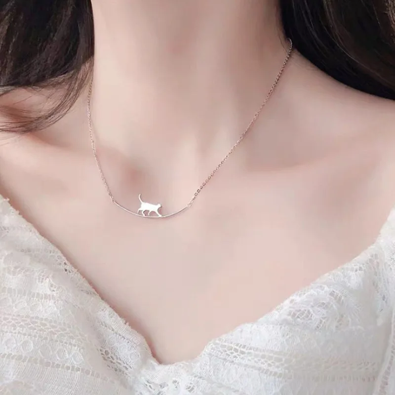 

Новинка, Женская цепочка на шею в виде кошки, в стиле K-POP, в виде животного, женское Ювелирное Украшение в готическом стиле, ошейник с подвеск...