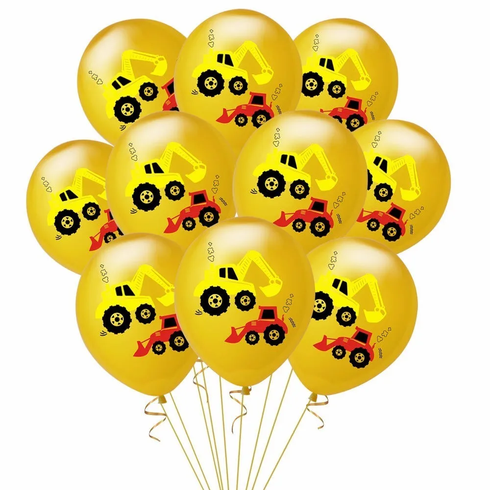 10 шт. Spade воздушный шар строительная машина производственная точка грузовик