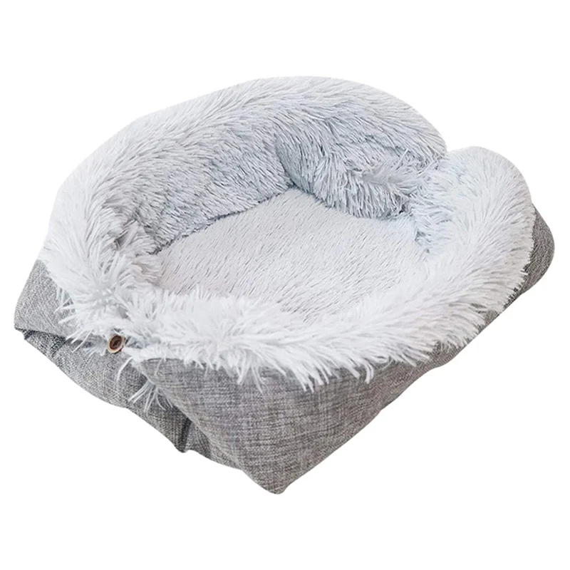 

Pets Sleeping Mat Dual-Use Plush Fluffy Warm Mattress Cushion Pad for Dogs Cat Machine Washable FBS889