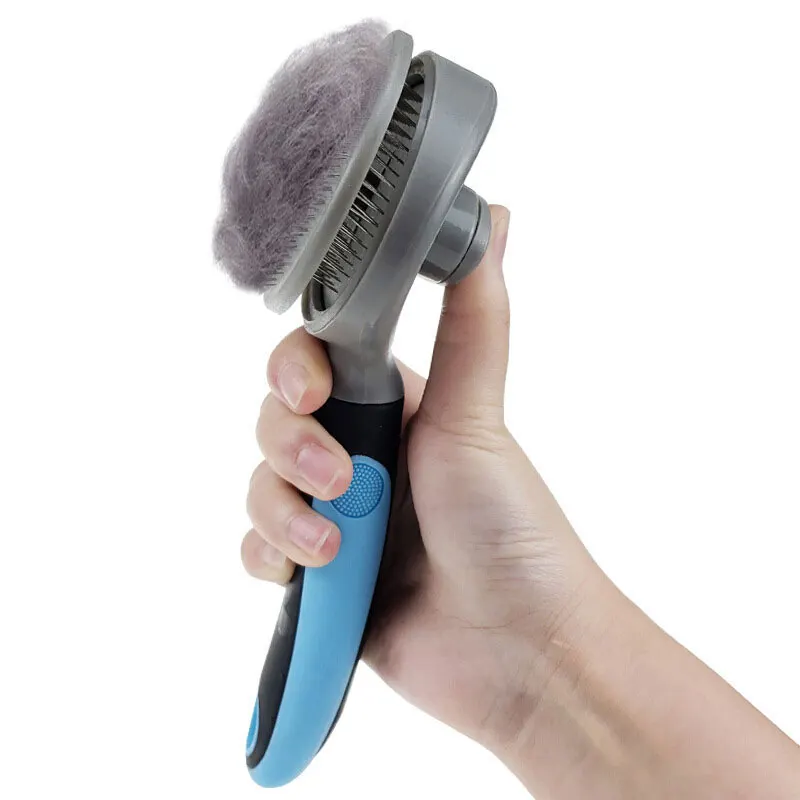 Pet Dog Comb Self Cleaning Brush Professional Grooming Rake For Dogs Cat Quick Clean Short Medium Hair Removal Tools | Дом и сад