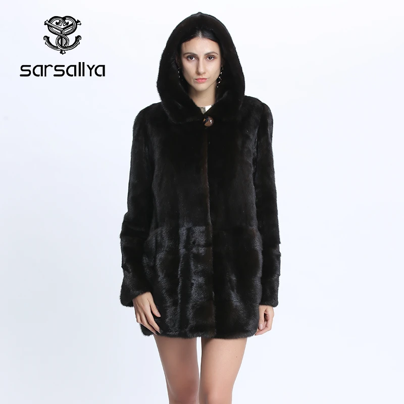 Шуба из натуральной норки женская шуба натурального меха Зимняя утепленная с