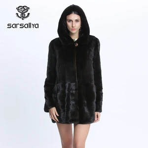 Шуба женская из шуба из натуральной норки натурального меха норки с капюшоном, зимняя, теплая, шуба из натуральной норки